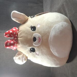 Squishmallows Rudolph The Red-Nosed Reindeer Clarice Tan Reindeer Plush NWT 14"
